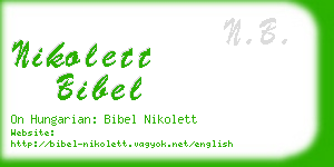 nikolett bibel business card